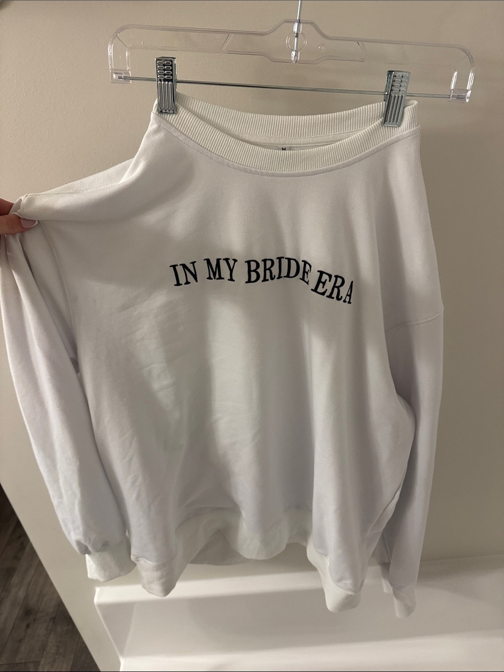 White "In My Bride Era" Graphic Sweatshirt